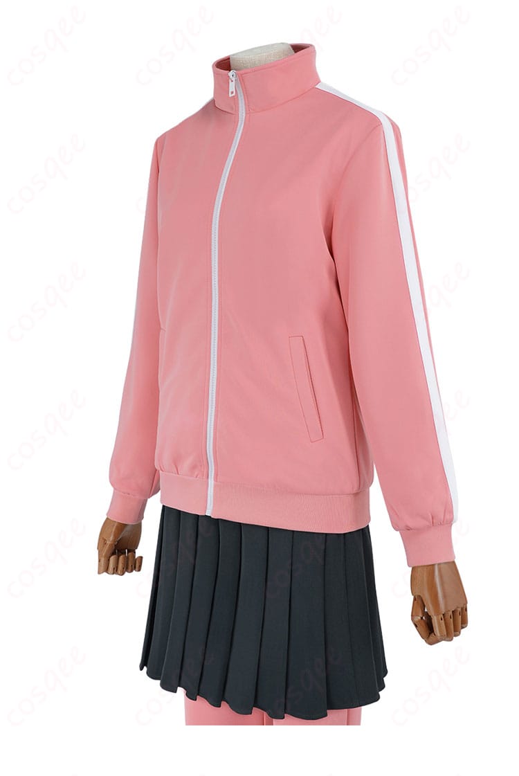 服装の側面装飾詳細。後藤ひとりのコスプレ衣装、ジャージ姿の側面から見る装飾の詳細。