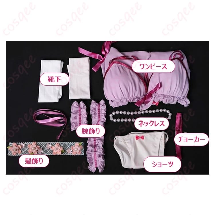 冴えない彼女の育てかた 加藤恵 ランジェリー風コスプレ衣装 上品に映えるトータルセット - 4枚目の画像