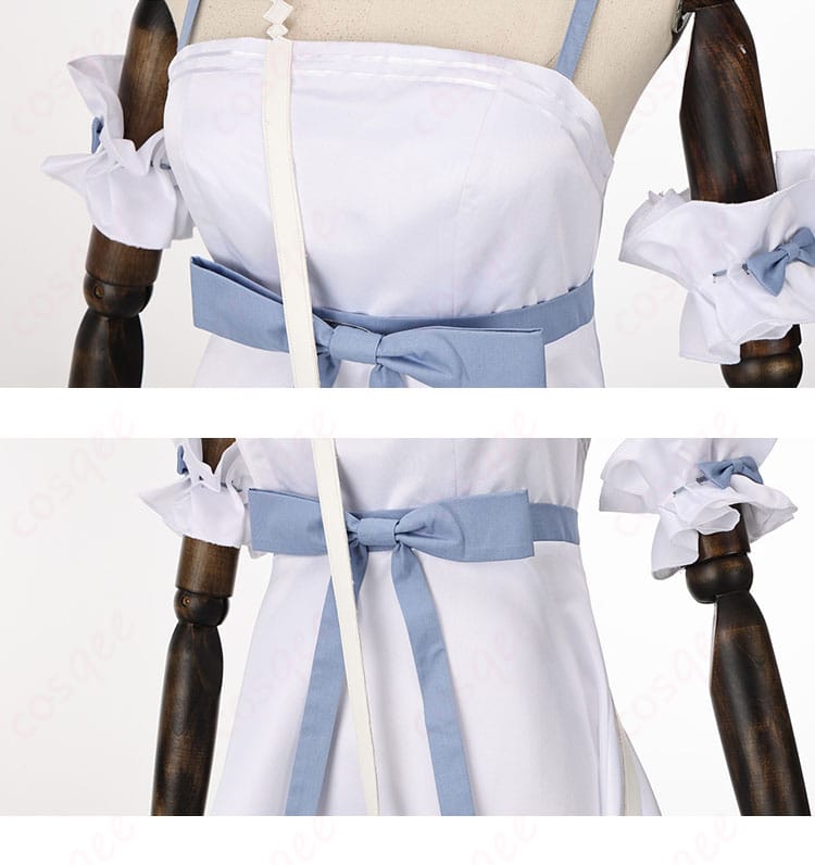 腰のリボン装飾ディテール。氷室セナ私服コスプレ衣装の腰部分の美しいリボン装飾が見える画像。