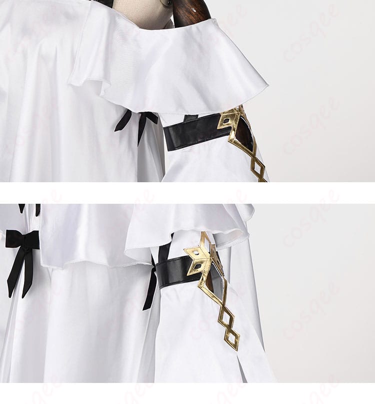 FGO メリュジーヌ コスプレ衣装の肩袖の装飾細部。ディテールにこだわったデザインが際立っています。