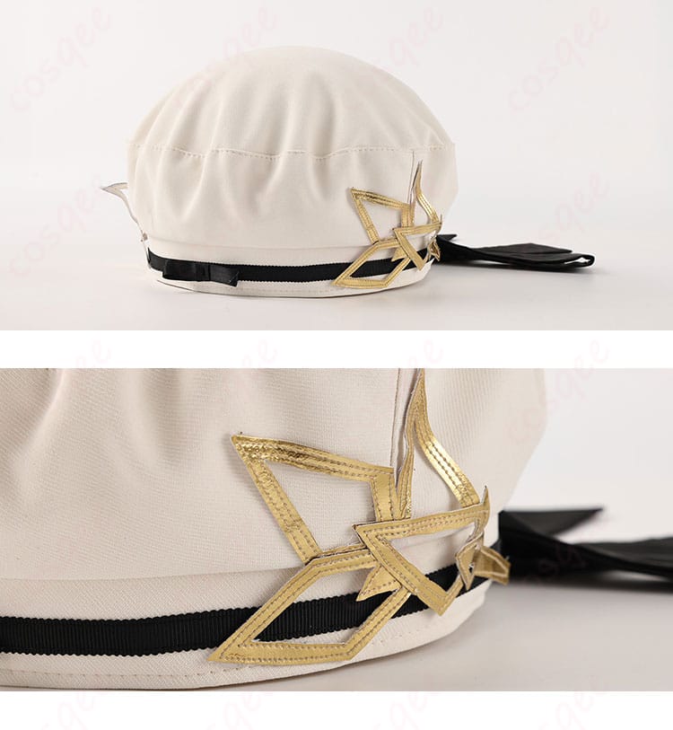 FGO メリュジーヌ コスプレ衣装の帽子の装飾細部。精緻なデザインが特徴的な帽子のディテール。