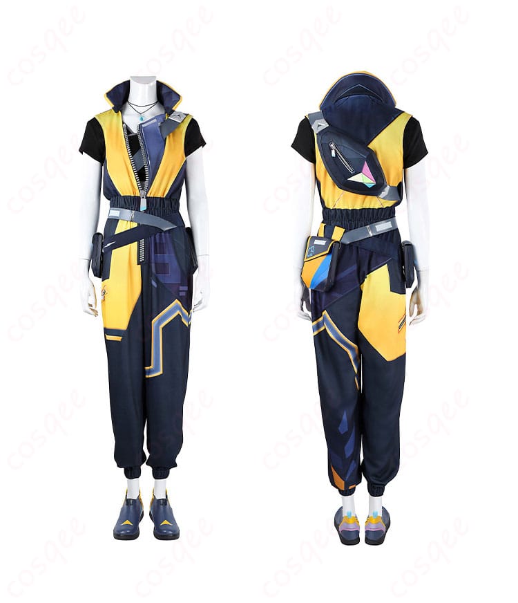 商品正面と背面画像。ウェイレイのコスプレ衣装の前後を確認できます。