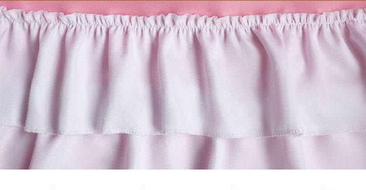 スカート裾装飾細部。鹿目まどかのメイド服コスプレ衣装のスカート裾の装飾が分かる画像。