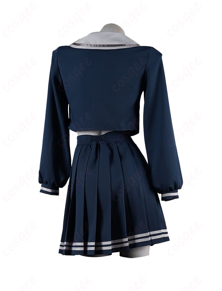 若葉睦 コスプレ衣装 月ノ森女子学園 制服 ダークブルー 後ろからの画像