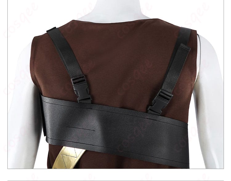 背面装飾のディテール。テホのコスプレ衣装の背面装飾が魅力的に再現されています。