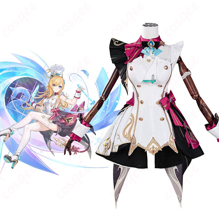 エスコフィエ コスプレ衣装とキャラクターの再現画像。忠実に再現されたデザインで、エスコフィエの衣装を完璧に再現。