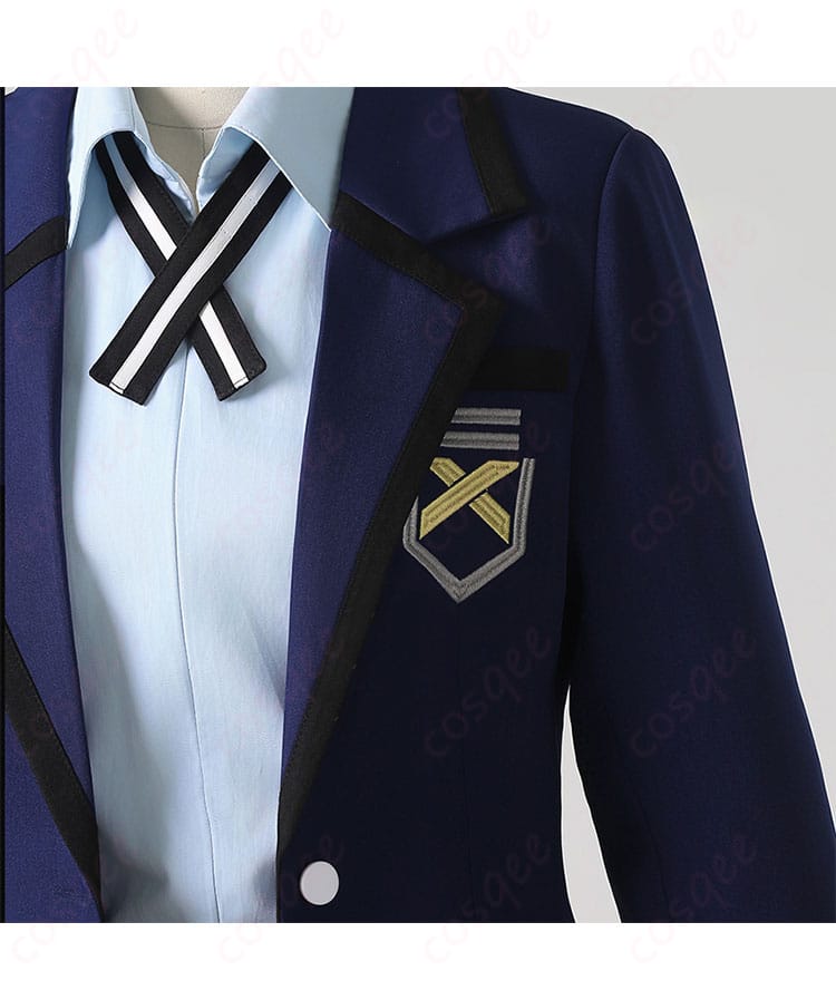 「ニャアン コスプレ衣装」の襟の装飾詳細。刺繍や装飾が忠実に再現されています。