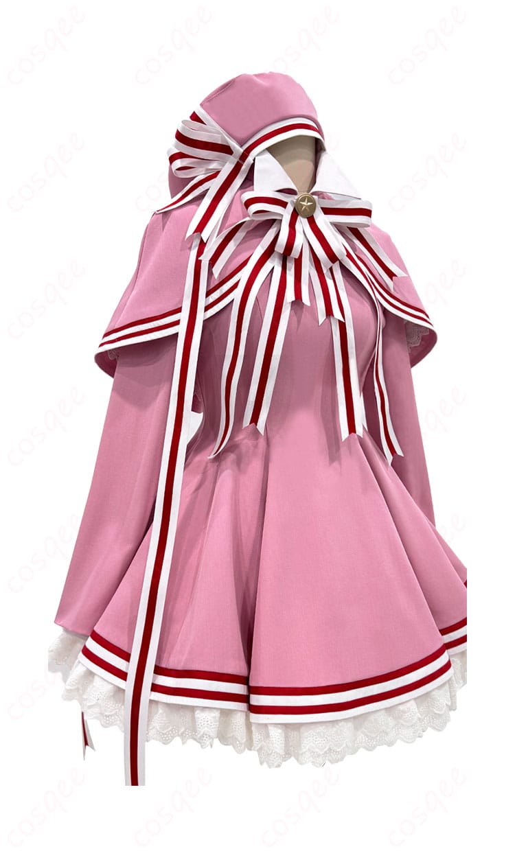 商品側面図。衣装のサイドデザインが確認でき、木之本桜の特徴が際立つ画像。