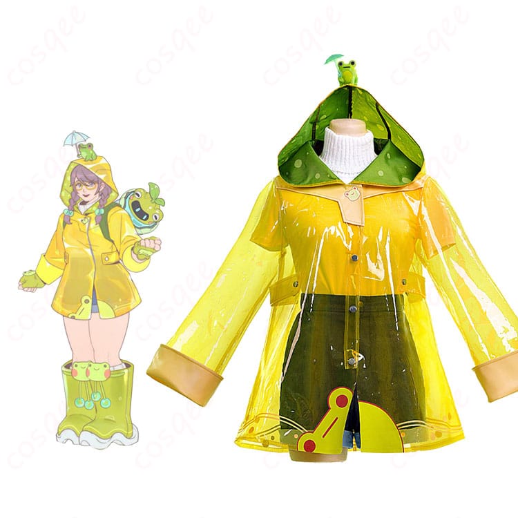 商品服装とキャラクターの結びつきを示した画像。オーバーウォッチ 2 メイ コスプレ衣装。