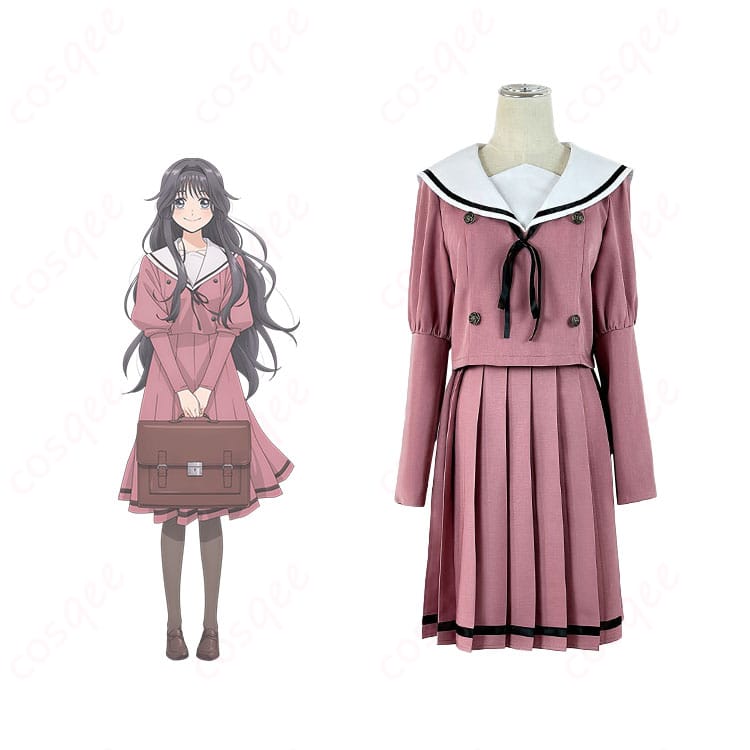 和栗薫子のコスプレ衣装とキャラクターのデザインを忠実に再現した画像。『薫る花は凛と咲く』のキャラクターを完璧に表現。