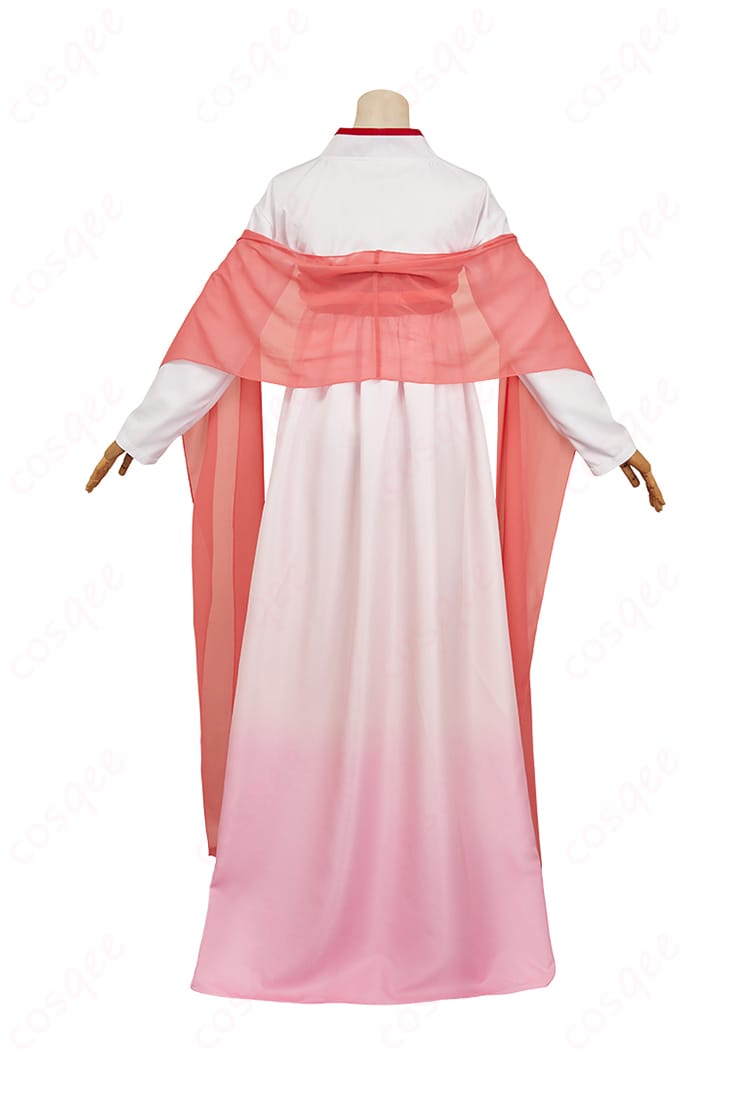 商品背面図。猫猫(マオマオ)のコスプレ衣装の背面デザイン。コスプレ衣装の全体的なシルエットがわかります。