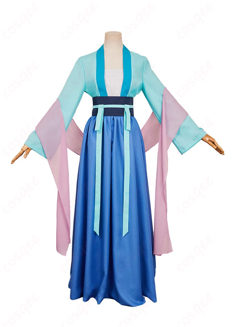 薬屋のひとりごと 猫猫(マオマオ)コスプレ衣装正面。華やかなデザインと細かいディテールをチェック!