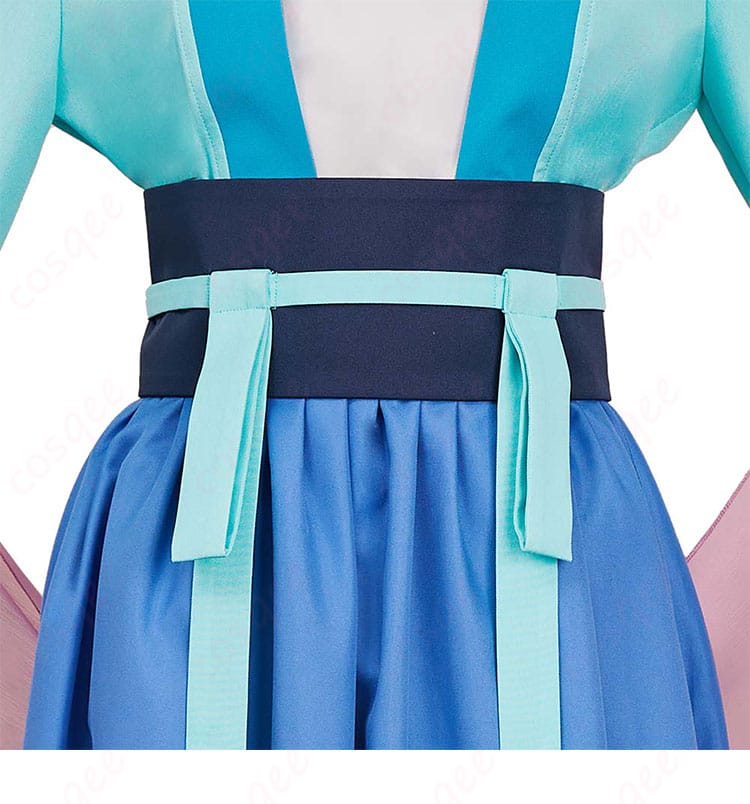 薬屋のひとりごと 猫猫(マオマオ)コスプレ衣装の腰封装飾ディテール。細かなデザインが際立つ部分です。