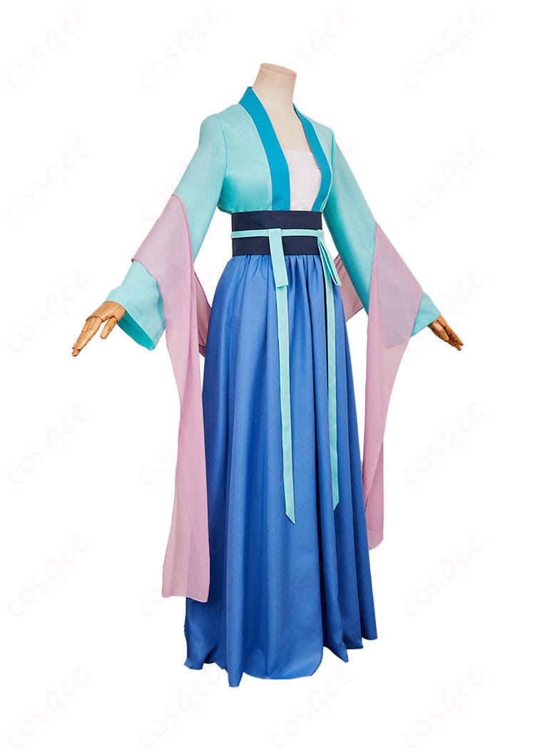 薬屋のひとりごと 猫猫(マオマオ)コスプレ衣装左側の画像。全体的なシルエットとディテールが明確にわかります。