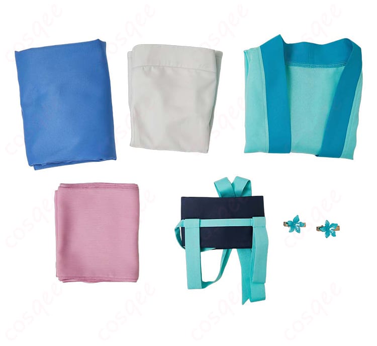 薬屋のひとりごと 猫猫(マオマオ)コスプレ衣装のセット内容を展示。衣装のすべての部品を確認!