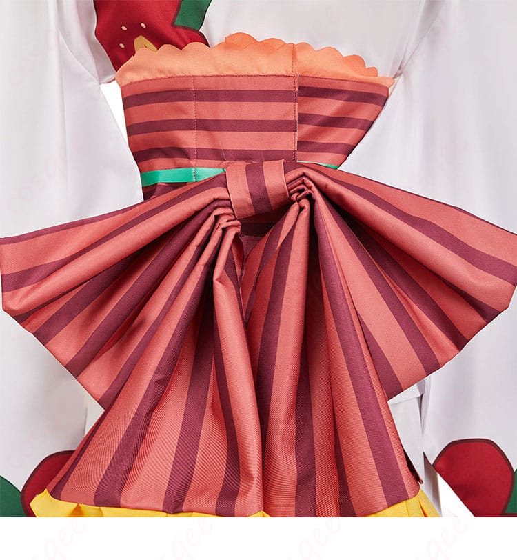 地縛少年花子くん 八尋寧々 浴衣 コスプレ衣装の腰部分の蝶結び。かわいらしいデザインがポイント。