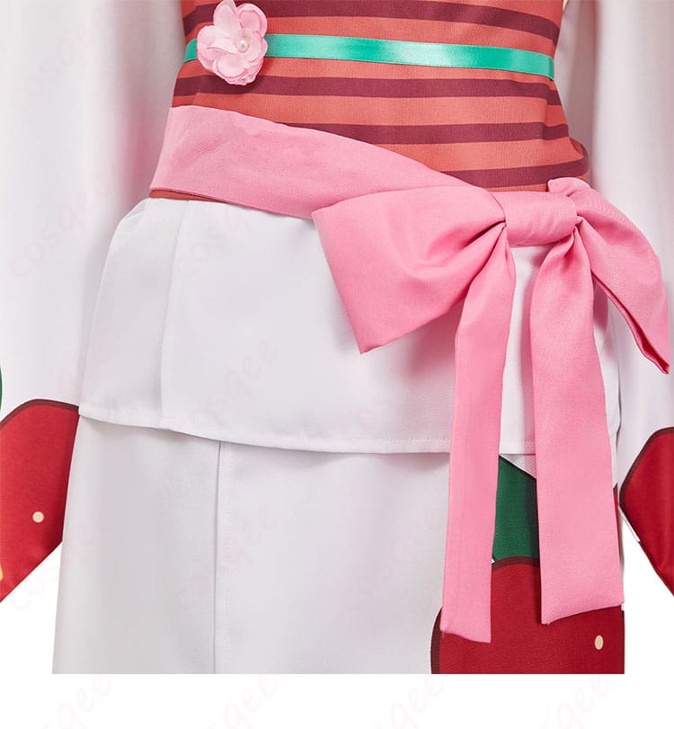 地縛少年花子くん 八尋寧々 浴衣コスプレ衣装の腰封装飾。繊細なデザインと色合いが見どころ。