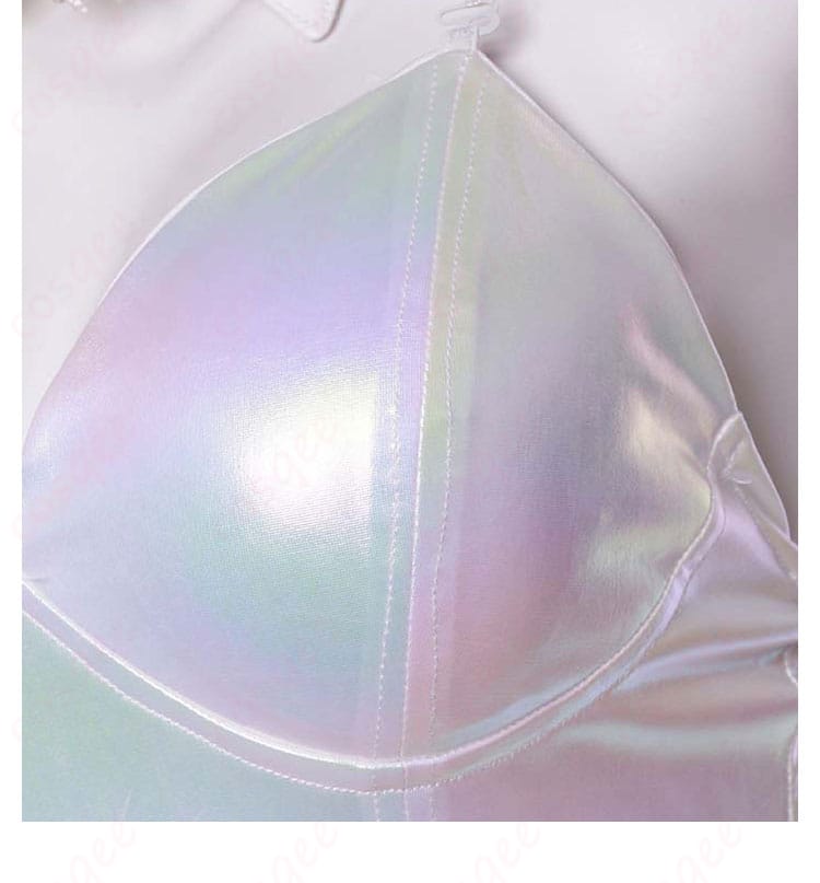 バニーVer.コスプレ衣装の衣襟装飾ディテール。上品な刺繍とデザインが施された襟元の美しいディテール。