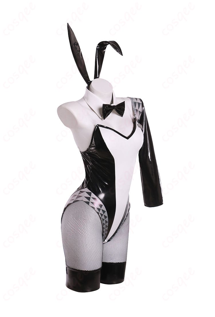 初音ミク バニーVer. コスプレ衣装 右側画像 - 右側から見た初音ミクのコスプレ衣装のデザイン。