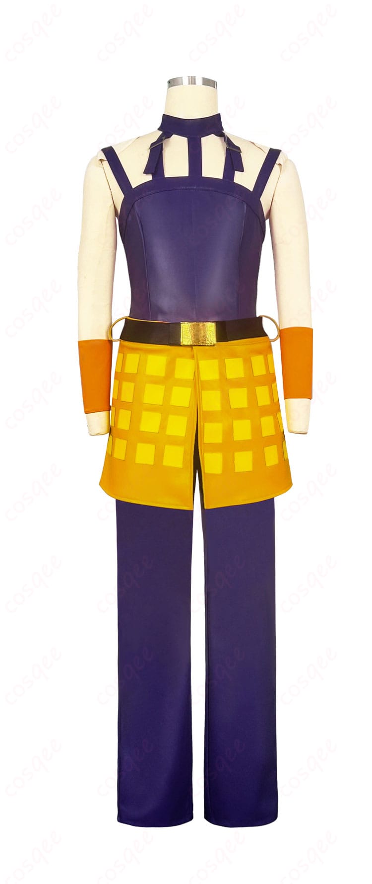 ジョジョの奇妙な冒険 Part5 ナランチャ・ギルガ コスプレ衣装の正面画像。精密な刺繍と美しい配色が特徴の衣装です。