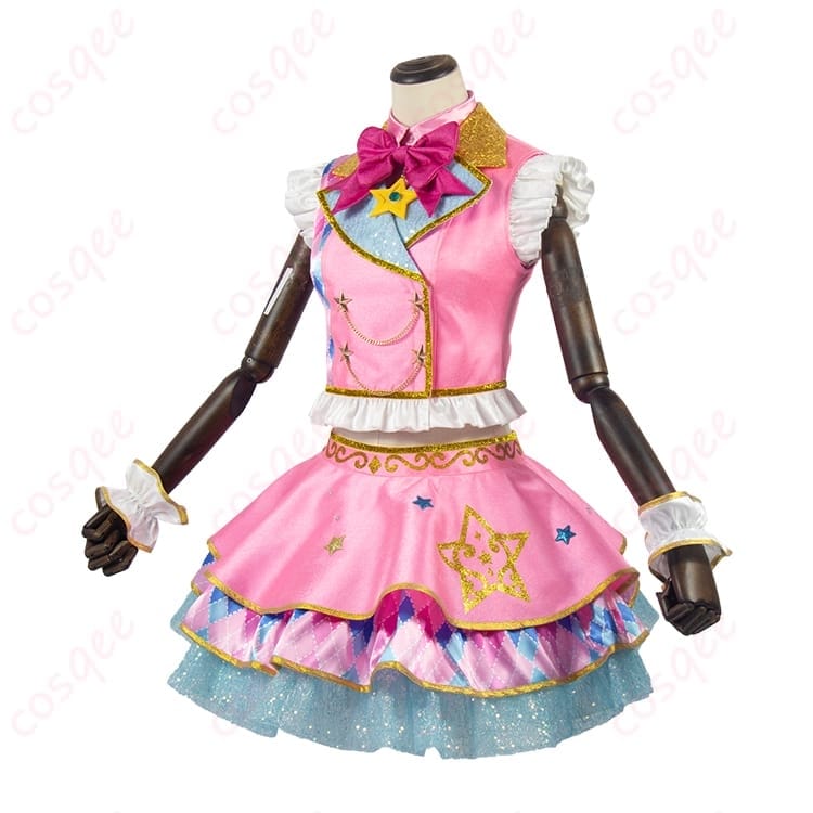アイカツスターズ 虹野ゆめのピンクスターコーデで華やかに輝くコスプレ衣装 - 2枚目の画像