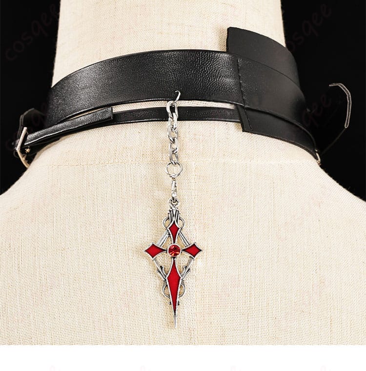 ネックレスの背面装飾ディテール。プレイヤーのコスプレ衣装に使用されたネックレスの後ろ側の装飾。