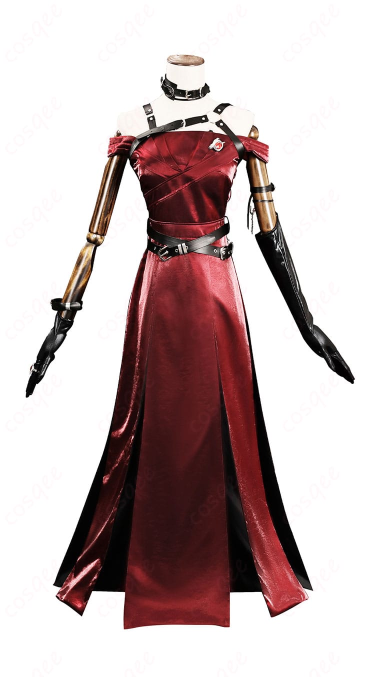 商品正面図。プレイヤーの麗しき暗幕コスプレ衣装の正面詳細がわかる画像。