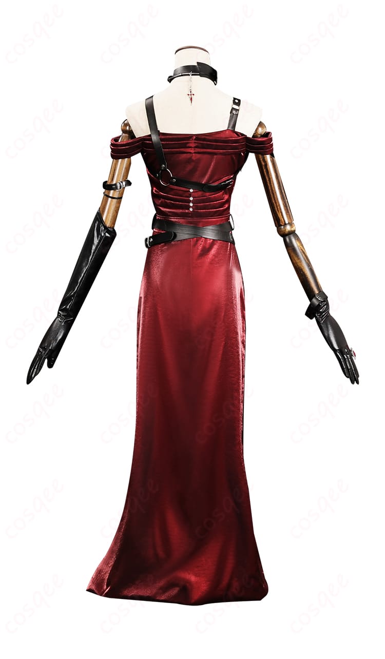 商品背面図。麗しき暗幕コスプレ衣装の背面ディテールを示した画像。