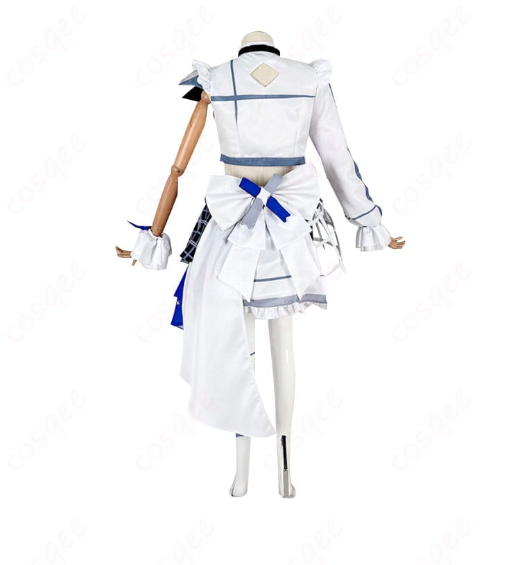 オーロ・クロニー コスプレ衣装 ブライト衣装の背面画像。背部の蝶結びと詳細な仕上がりが強調されています。