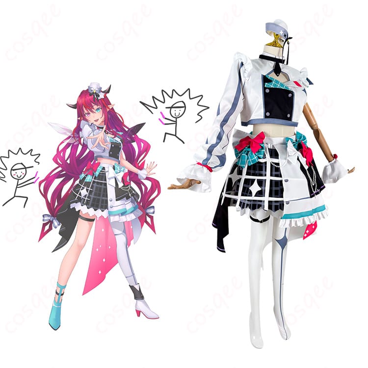 IRyS(アイリス)のブライト衣装を着たキャラクターと衣装の融合画像。hololiveコスプレ衣装。