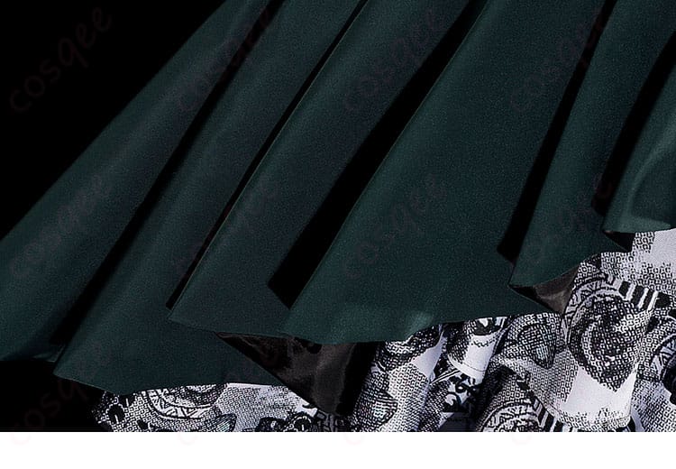 スカートの装飾ディテール。ガールズバンドクライ 海老塚智 コスプレ衣装 スカートのデザイン詳細。