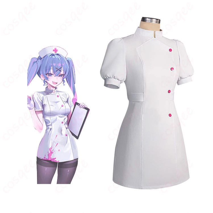 初音ミク コスプレ衣装 ラビットホール ナース服 キャラクターとの比較画像 | 高い再現度のコスプレ衣装