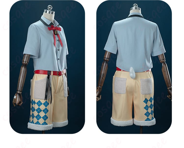 シャツの側面および背面のディテール。肩周りや背中のフィット感を確認できます。