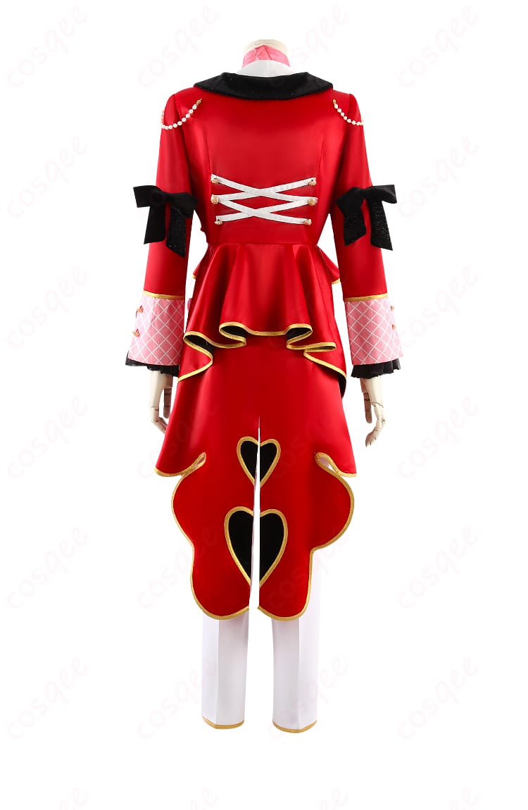 商品背面画像:朱桜司のコスプレ衣装の背面図。後ろのデザインも忠実に再現されています。