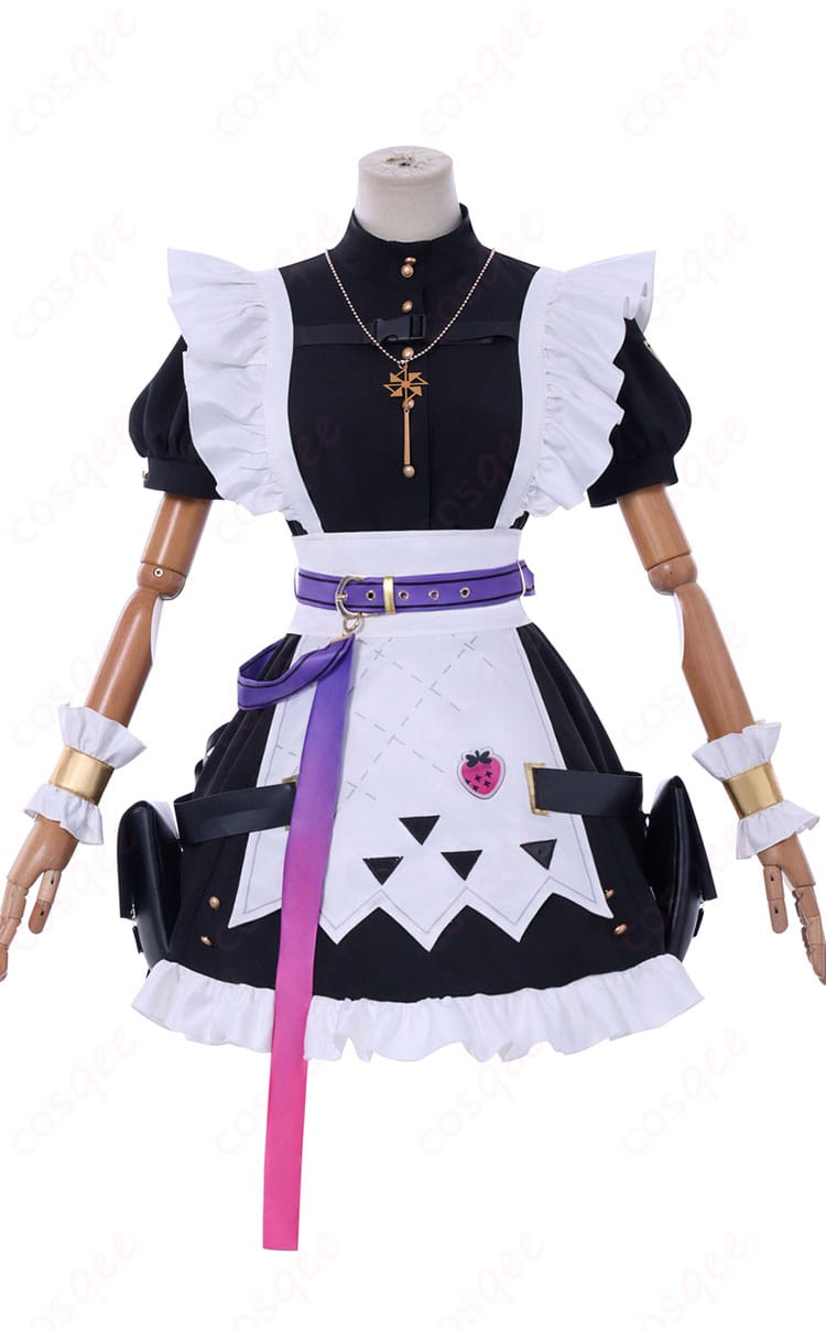 風楽奏斗コスプレ衣装の正面図。エレガントなメイド服のディテールが際立つ。