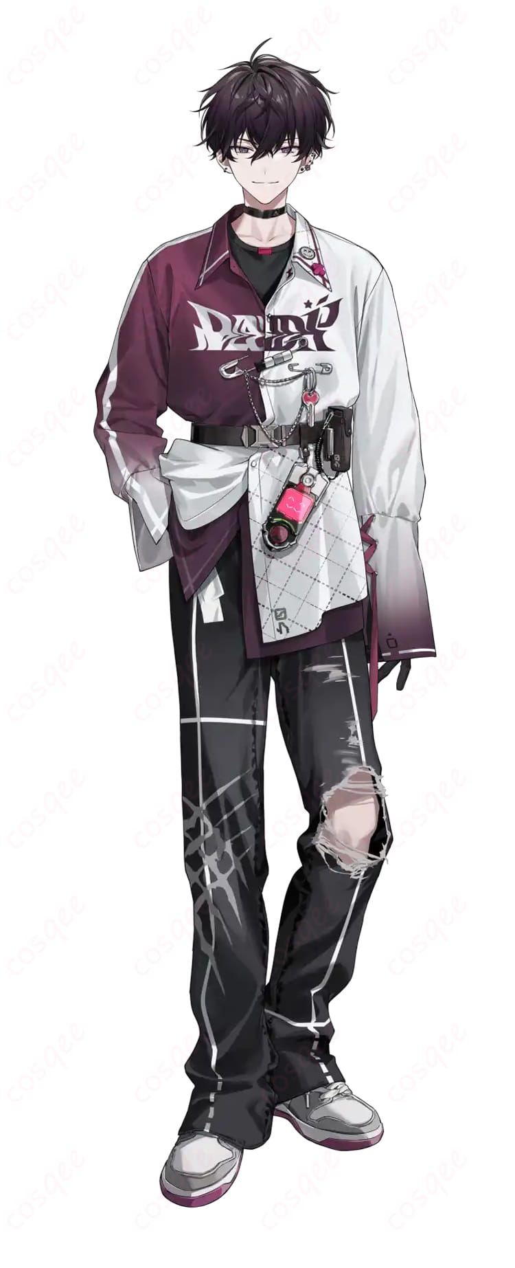 佐伯イッテツ コスプレ衣装のキャラクター画像。VTuber にじさんじの人気キャラクターを忠実に再現したデフォルメスタイル。