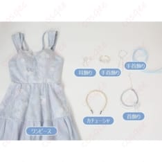 恋と深空 主人公の花捧ぐドレス コスプレ衣装 清楚で華やかに写真映えを狙える一着 - 5枚目の画像（サムネイル）