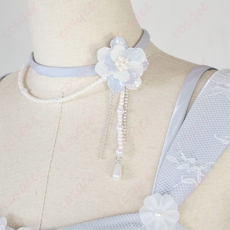 恋と深空 主人公の花捧ぐドレス コスプレ衣装 清楚で華やかに写真映えを狙える一着 - 3枚目の画像