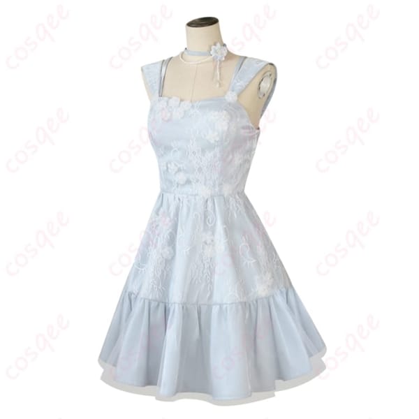 恋と深空 主人公の花捧ぐドレス コスプレ衣装 清楚で華やかに写真映えを狙える一着