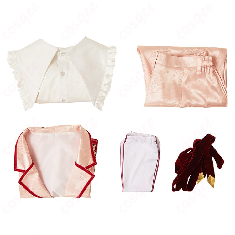 東京リベンジャーズ 三途春千夜 コスプレ衣装 セット内容を展示。ベスト、シャツ、ズボンなど。