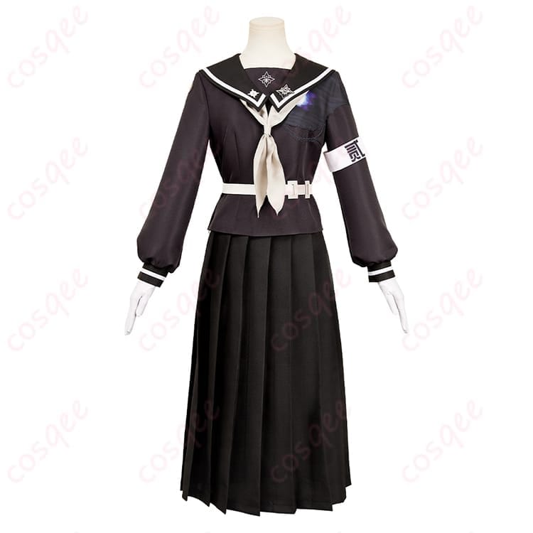 HUNDRED LINE 雫原比留子 コスプレ衣装 学園ミリタリー風で凛と決まるセットアップ - 1枚目の画像