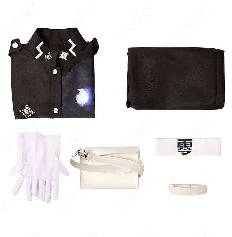 セット内容を展示した写真 | トップス、ズボン、アクセサリーなどのセット内容