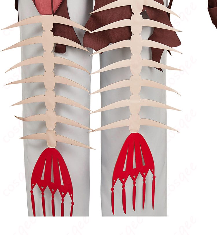 コスプレ衣装の背面部分の装飾ディテール