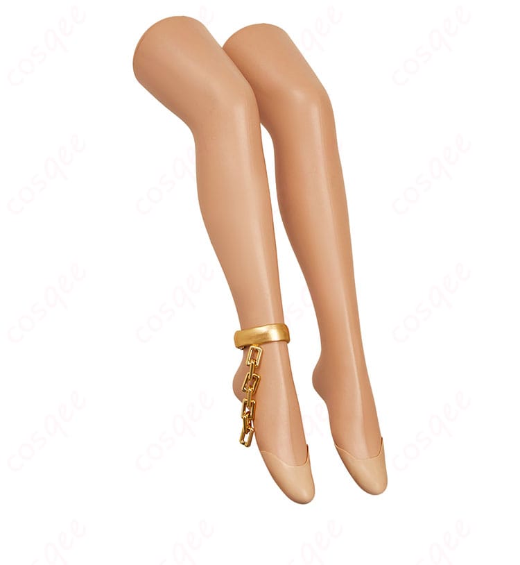 足飾りの側面部分のディテールを展示