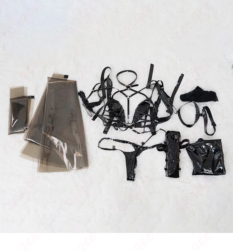 セット内容の展示、衣装、靴下、手袋を含むセット内容の詳細。