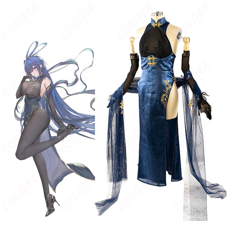 商品服装とキャラクターの組み合わせ画像 - アズールレーン ニュージャージー コスプレ衣装 月下のレッツ・ダンス!を着たキャラクター