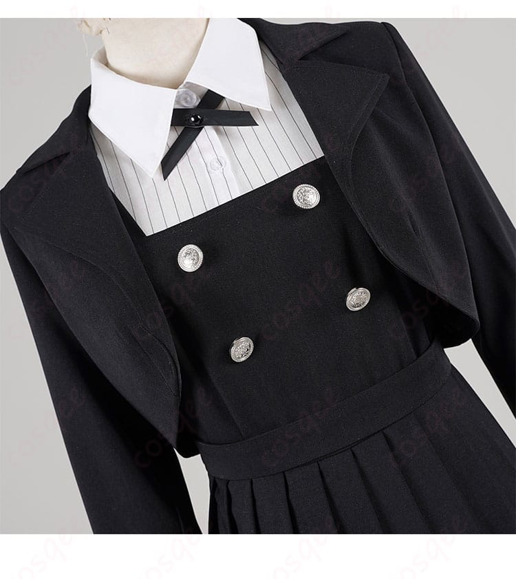 白矢環 シロ コスプレ衣装の衣襟装飾の詳細。精緻な刺繍が施され、キャラクターらしさを引き立てます。