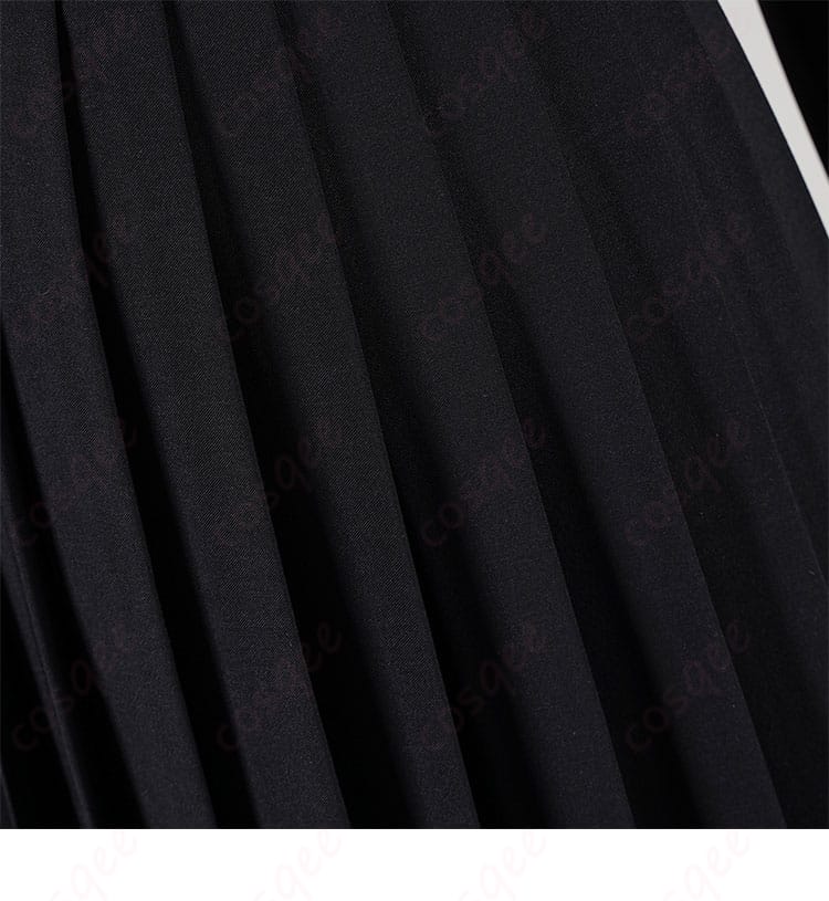 白矢環 シロ コスプレ衣装のスカート装飾の詳細。美しいフリルと細部までこだわったデザインが特徴です。