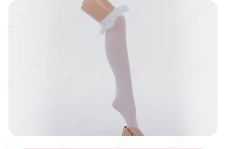 木之本桜 コスプレ衣装の腿袜。キャラクターの特徴的な足元の装飾が完璧に再現されています。