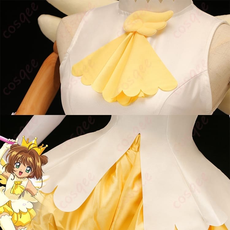 カードキャプターさくら 木之本桜の白×黄バトル衣装で、軽やかに映える一着 - 4枚目の画像